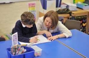 Teaching Assistants worth with students, giving much needed support to teachers.