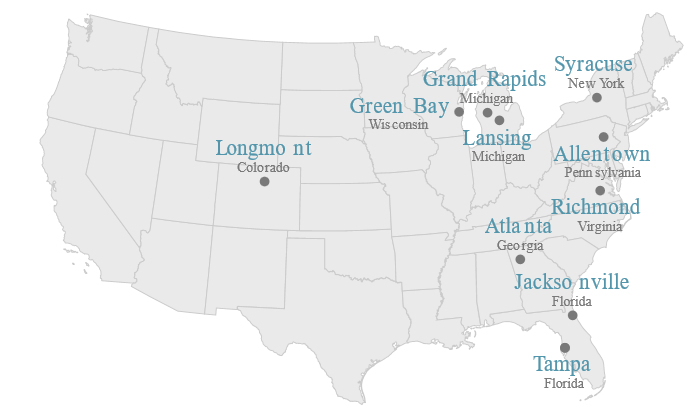 Top Outsourcing Cities